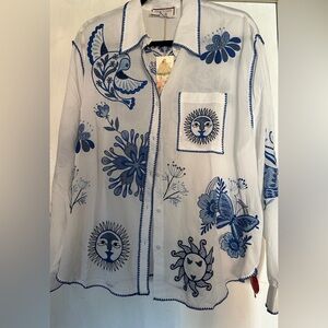 Johnny Was Workshop Valheha Pocket Relaxed Shirt